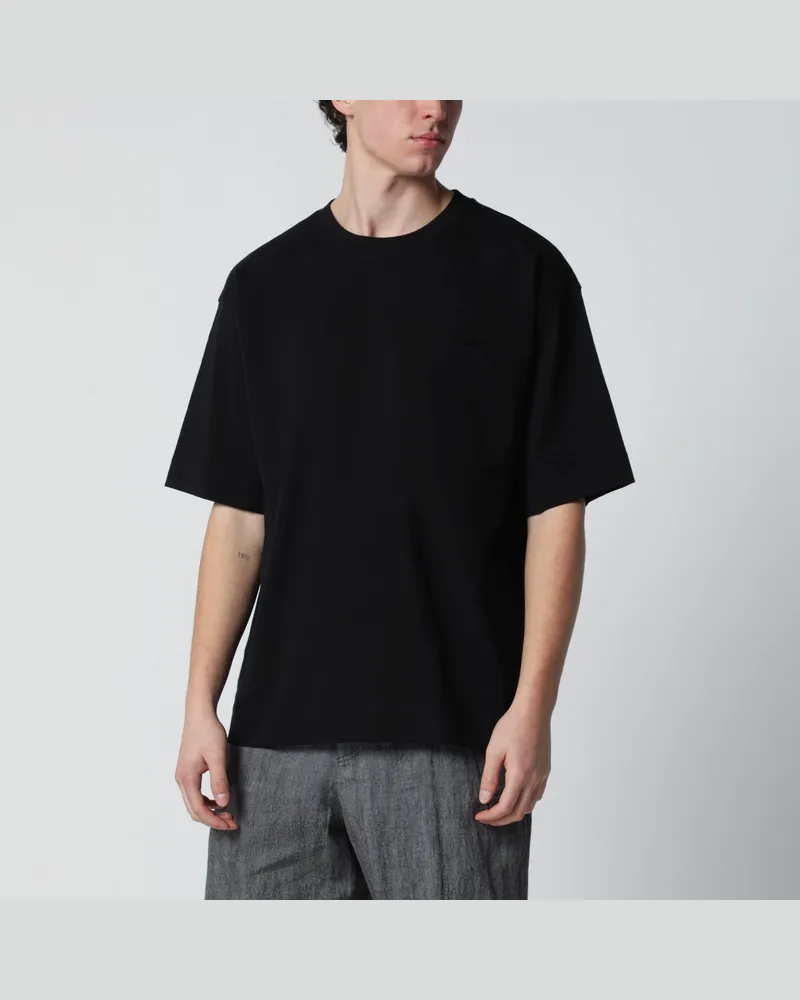 Dries van Noten Schwarzes Baumwoll-T-Shirt Black