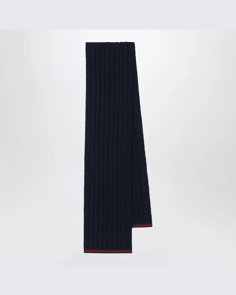 Gucci Marineblauer Wollschal Blau