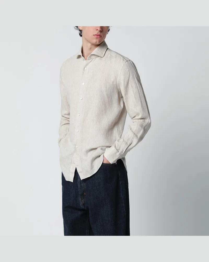 XACUS Tailor Fit Leinenhemd beige Beige