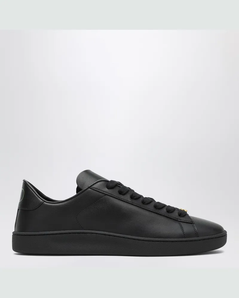 Valentino Garavani Schwarze Leder Royco Turnschuhe Black