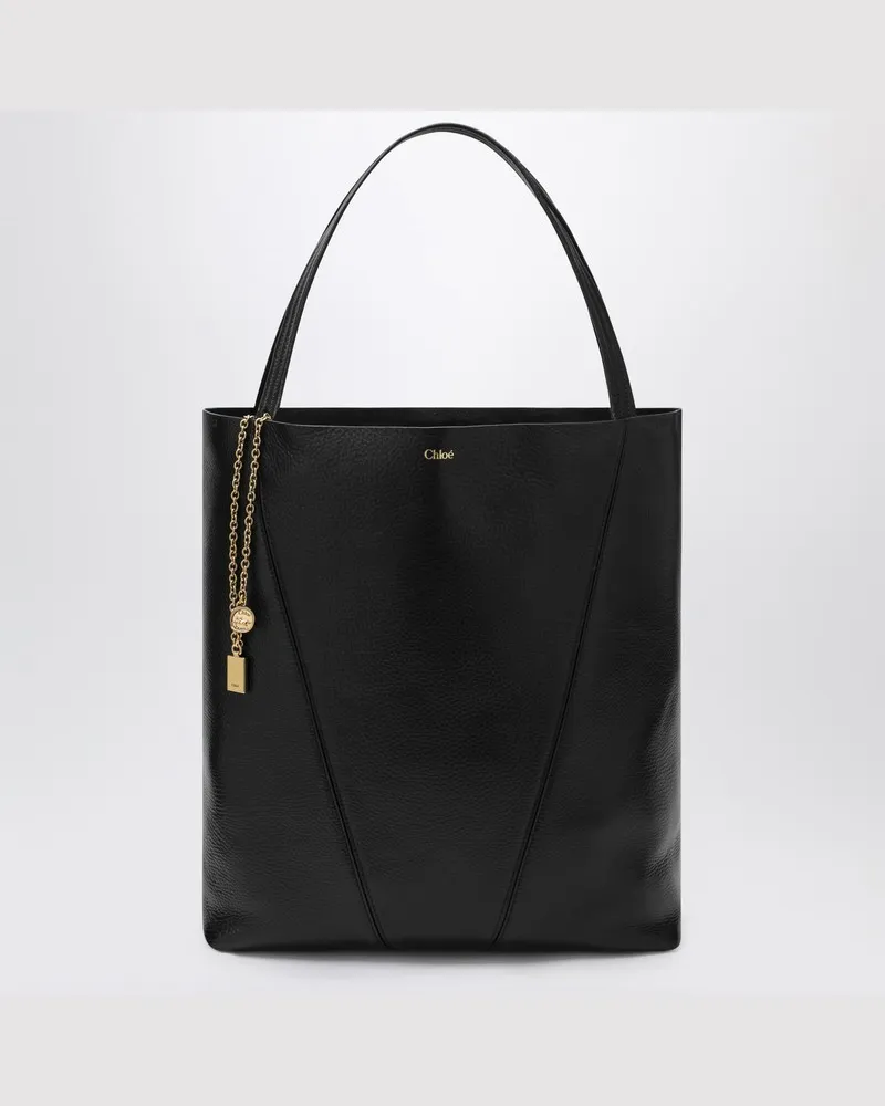 Chloé Große schwarze  Spin Tote Bag Schwarz