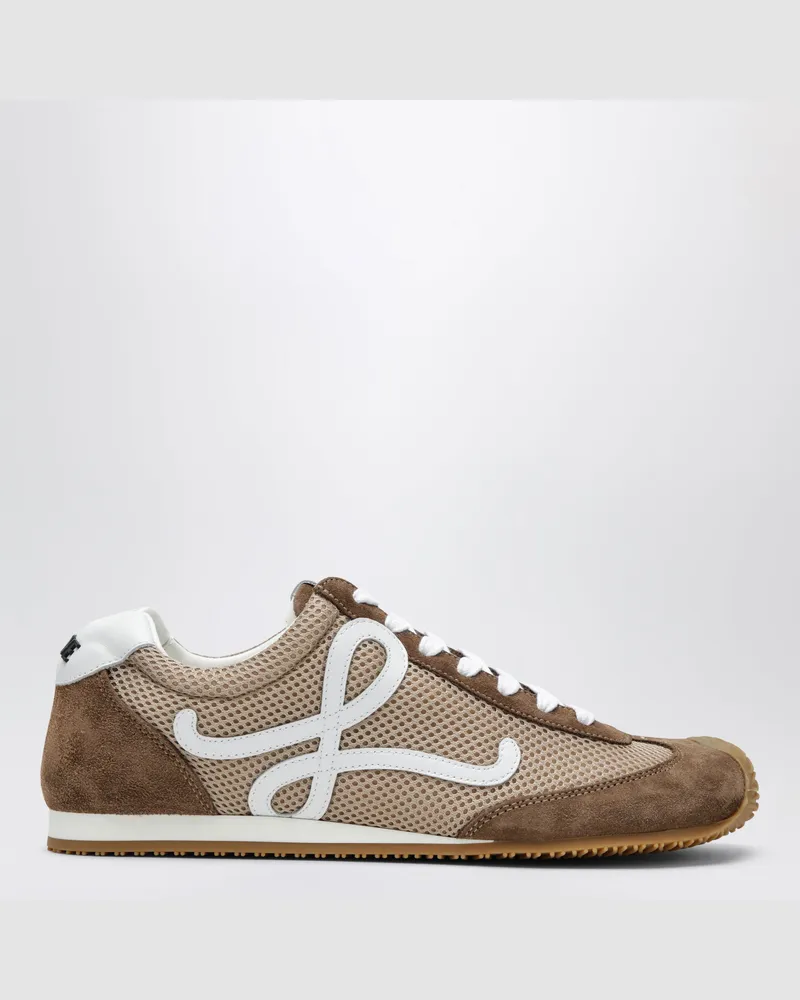 Loewe Ballet Runner 2.0 Sneaker aus Veloursleder und Mesh in Beige Beige