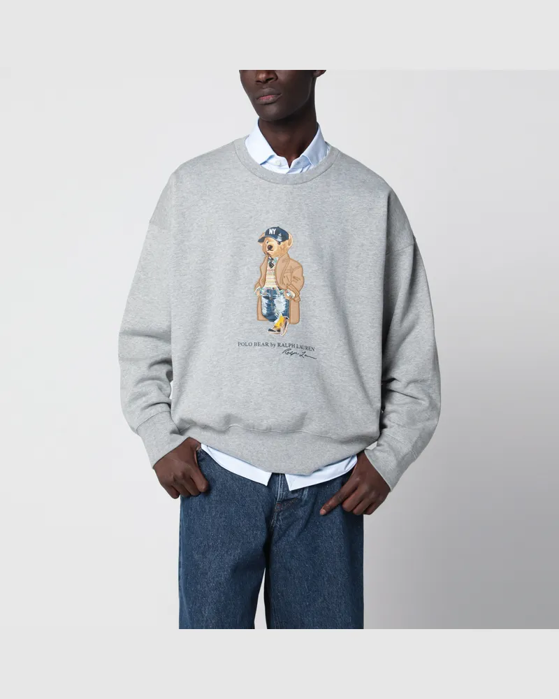 Ralph Lauren Polo Bear Vintage-Fit Baumwoll-Sweatshirt Grey