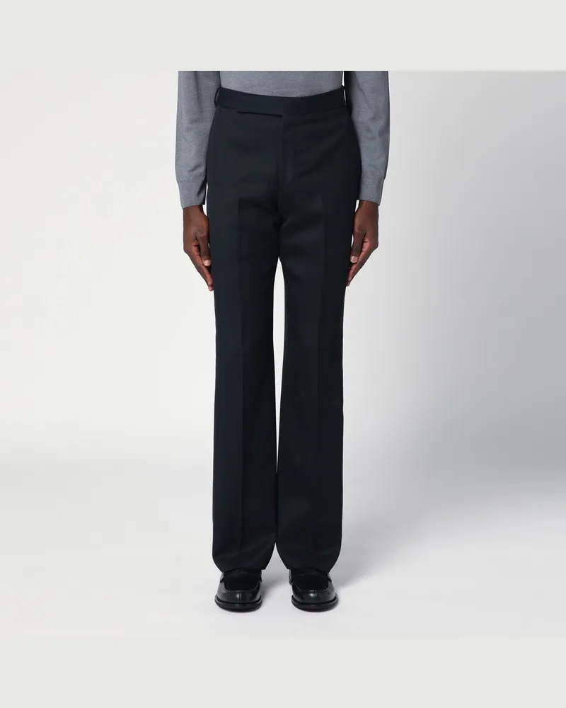 LARDINI Marineblaue Hose aus Wolle Blau