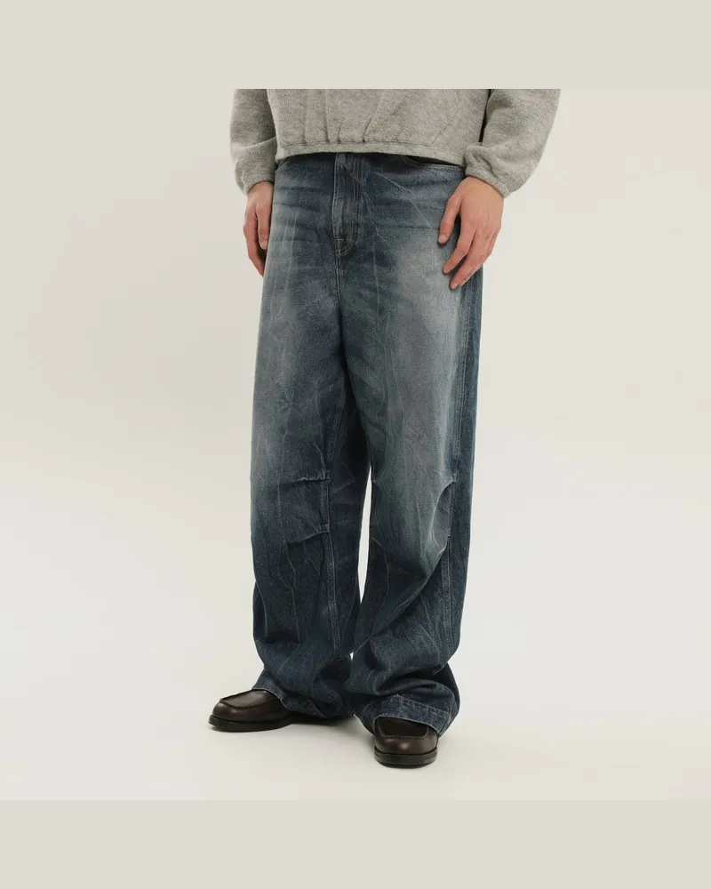 1989 STUDIO Alte Mastiff-Jeanshose Blau