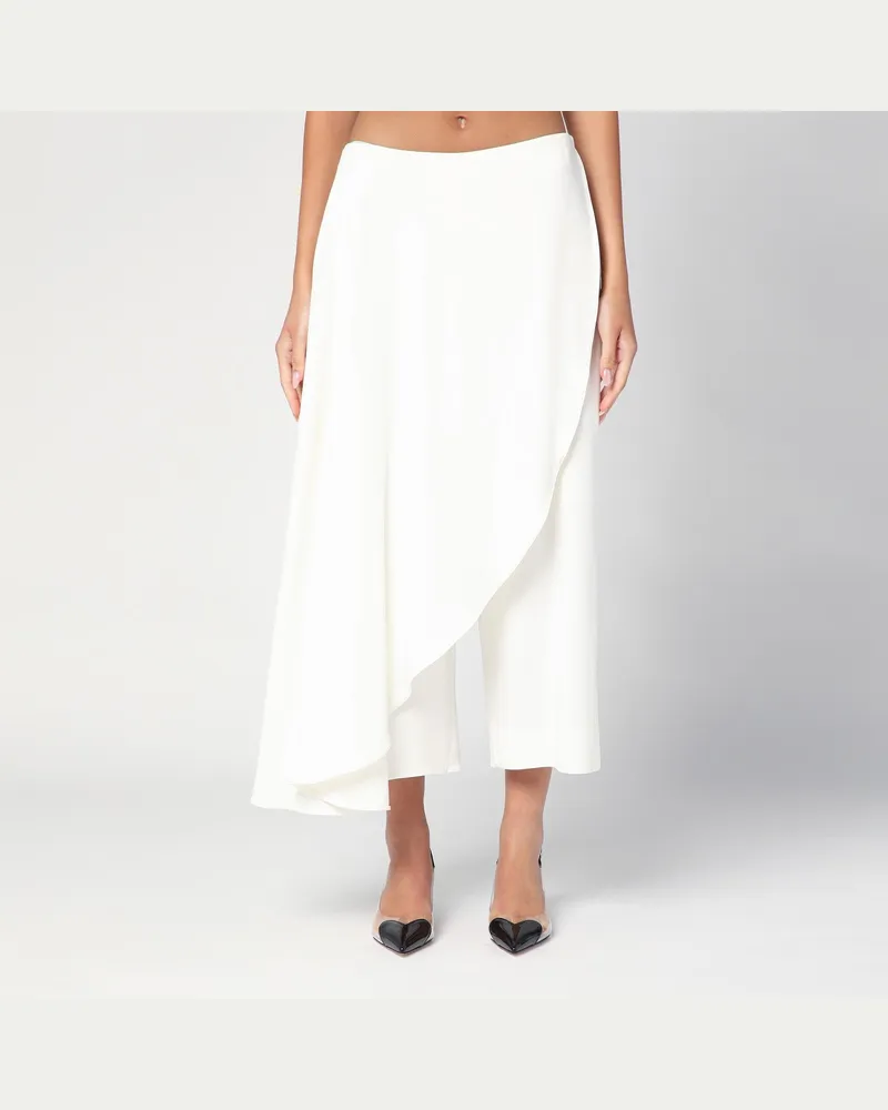 Alaïa Asymmetrischer weißer Hosenrock White