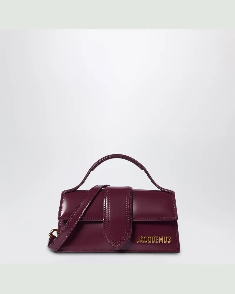 Jacquemus Burgunderfarbene Mini-Ledertasche für Kinder Burgundy