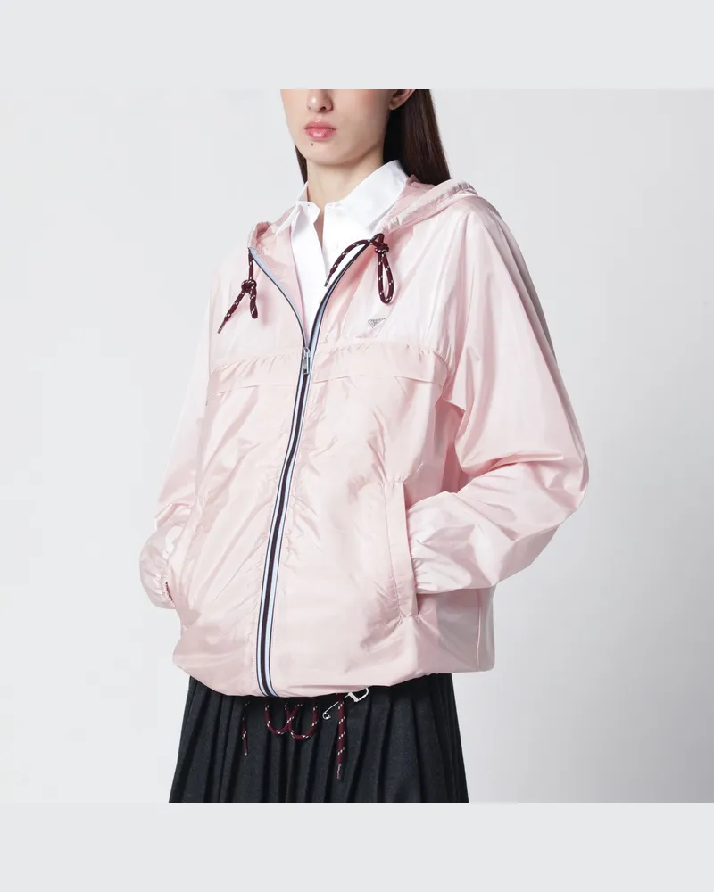 Prada Alabasterfarbener Blouson aus Re-Nylon Pink