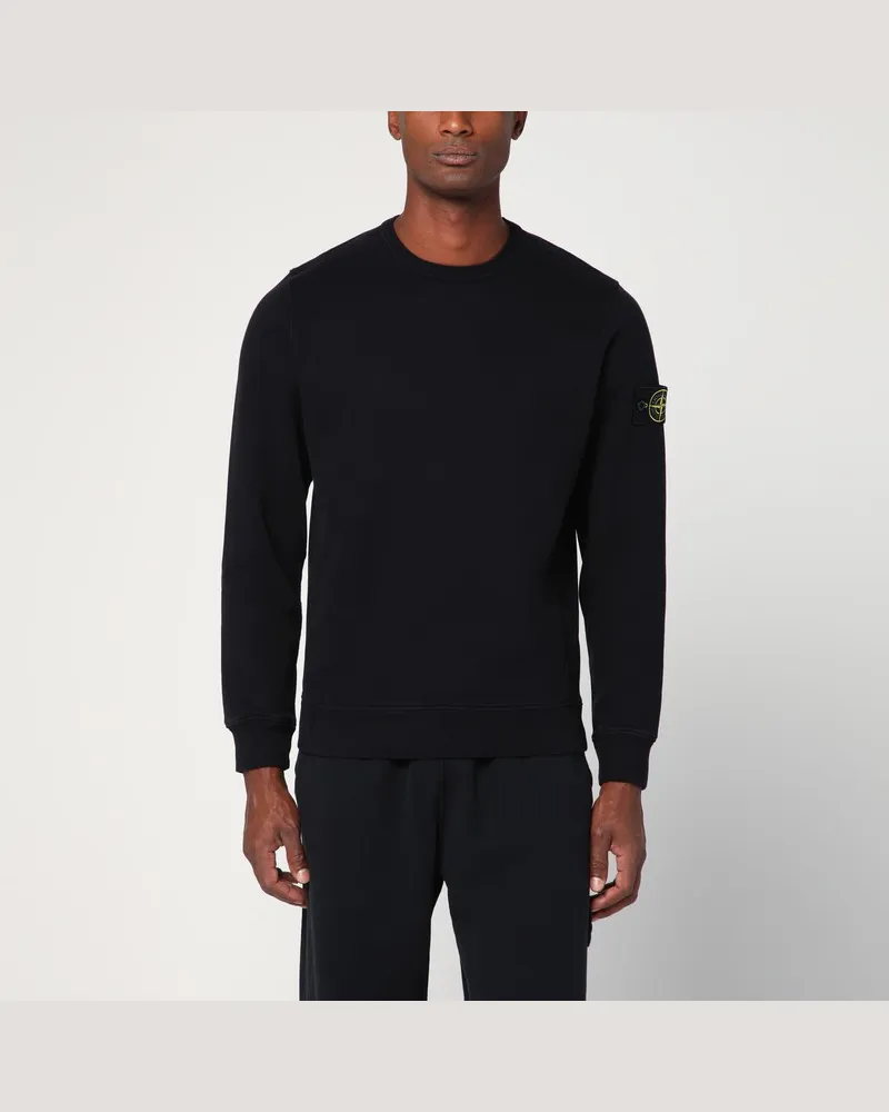 Stone Island Schwarzes Sweatshirt aus Baumwolle Schwarz