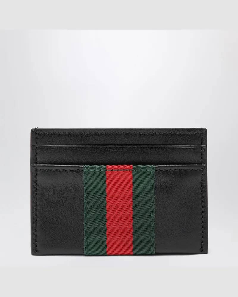 Gucci Eine Geldbörse mit Web- und Trademark-Details Black