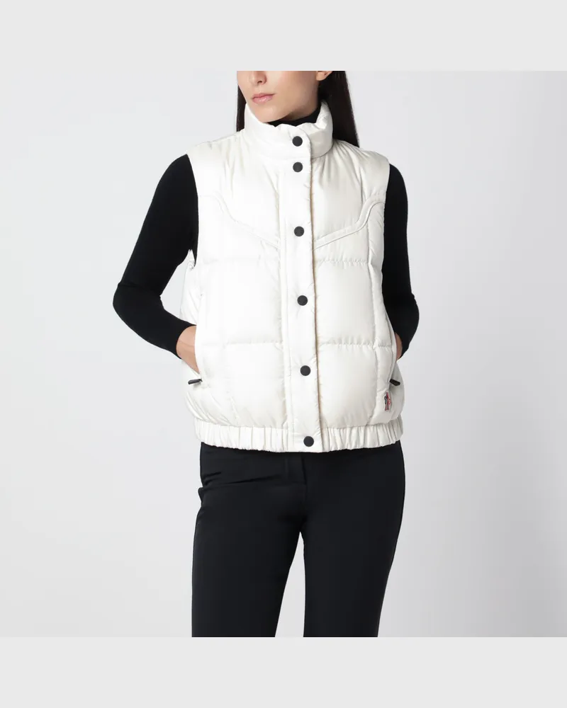 Moncler Doucy weiße Polyesterweste White