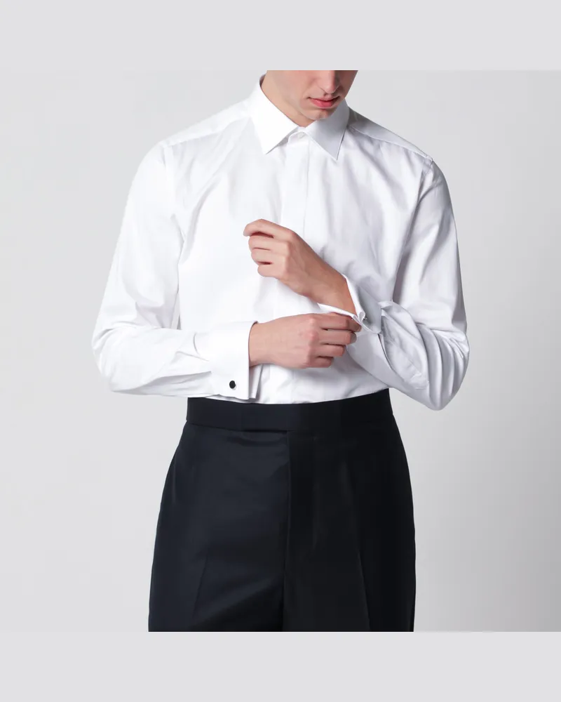 XACUS Weißes Baumwollhemd White