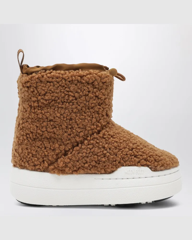 Moon Boot Spark Tube Mid Teddy-Stiefel in Braun Brown