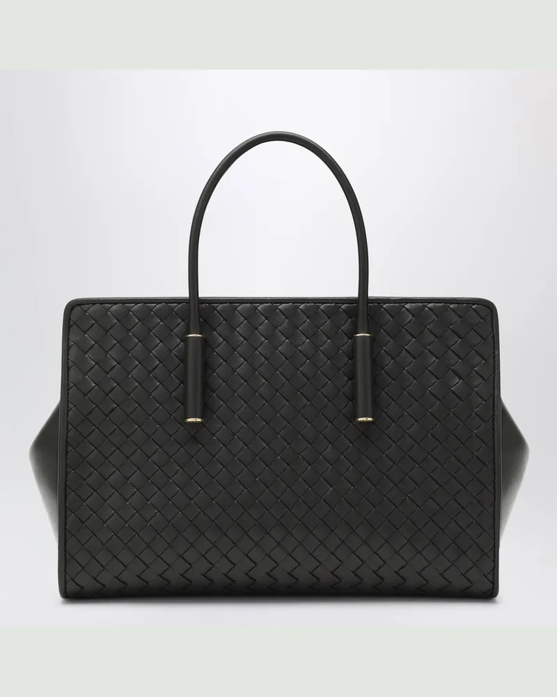 Bottega Veneta Kleine Barbara Tote Bag aus geflochtenem Leder in Espresso Brown