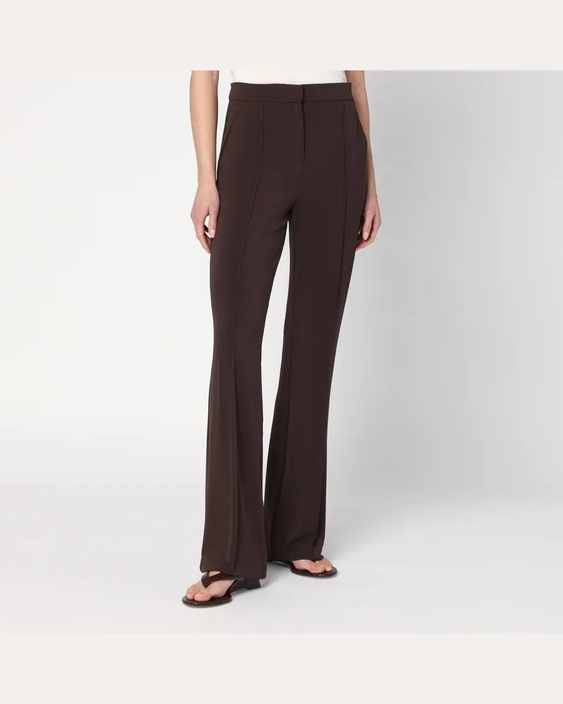 Max Mara Hose in Kaffeefarbe aus Viskose Beige