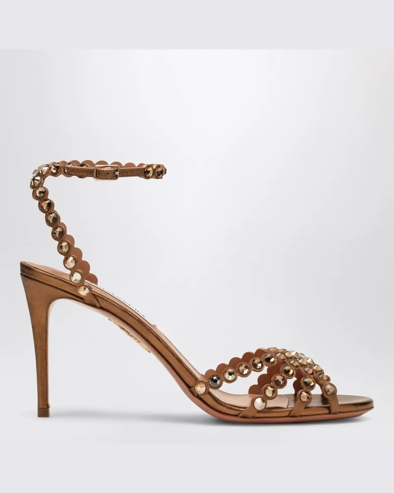Aquazzura Tequila 85 Sandalen Metallisch