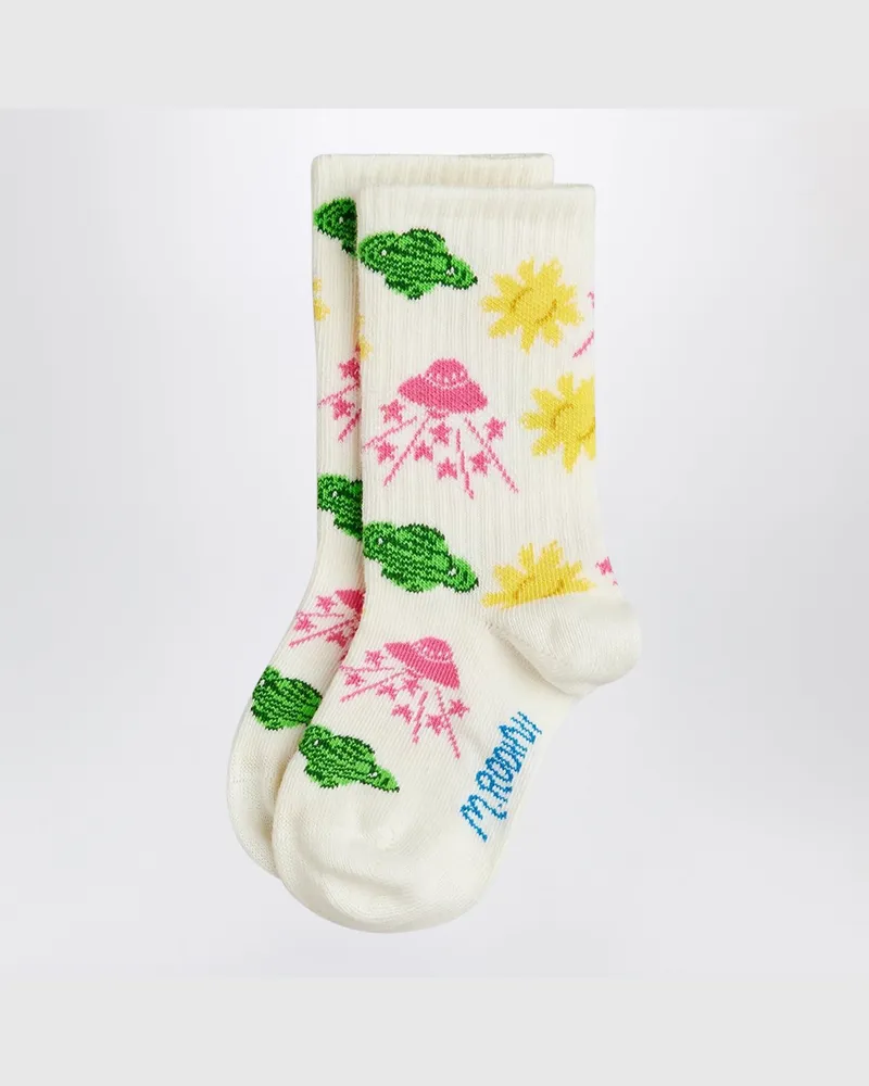 Mini Rodini Socken mit Weltraum-Print White