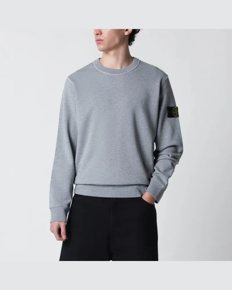 Stone Island Graues Sweatshirt aus Baumwolle mit regulärer Passform Grau