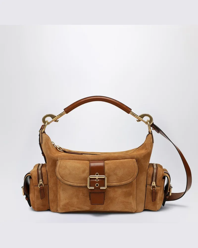 Chloé Tanfarbenes Wildleder Kameratasche Braun