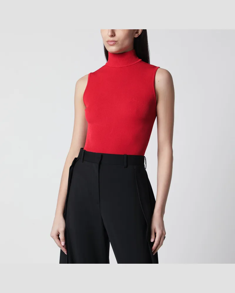 Loewe Ärmelloses Oberteil aus rotem Viskosemischgewebe Red