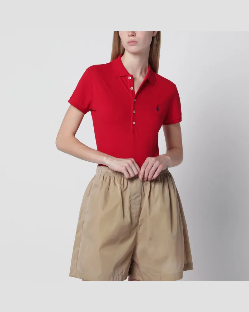 Ralph Lauren Rotes Slim-Fit Polohemd Red