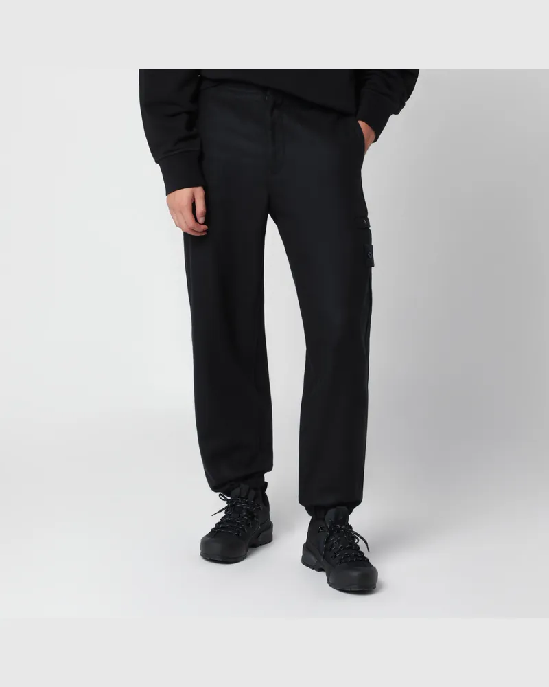 Stone Island Marineblaue Jogginghose aus Wollmischung Blue