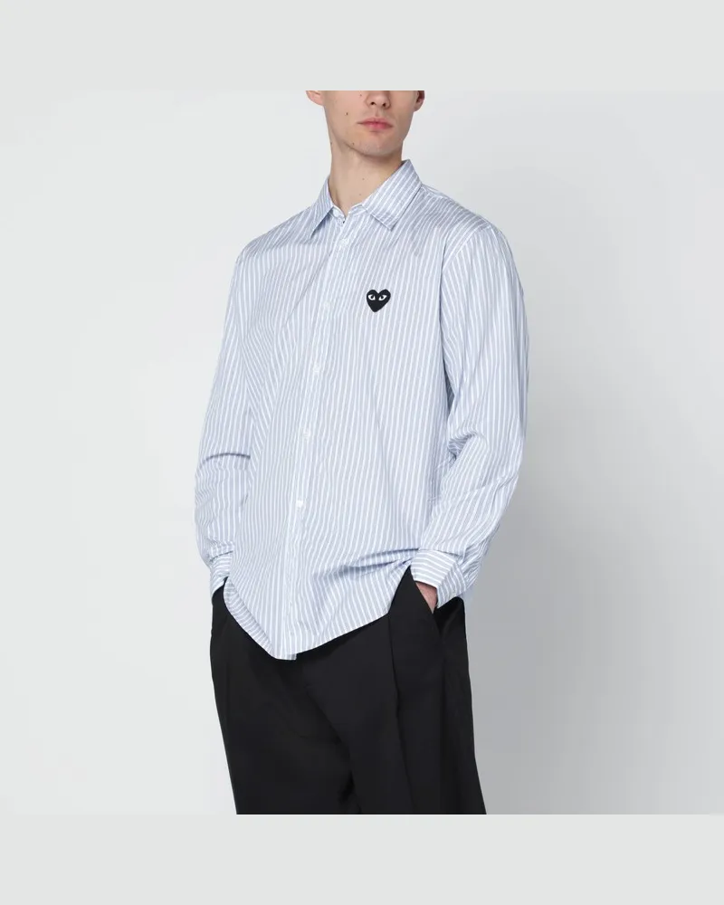 Comme des Garçons Hellblau gestreiftes Baumwollhemd Mehrfarbig