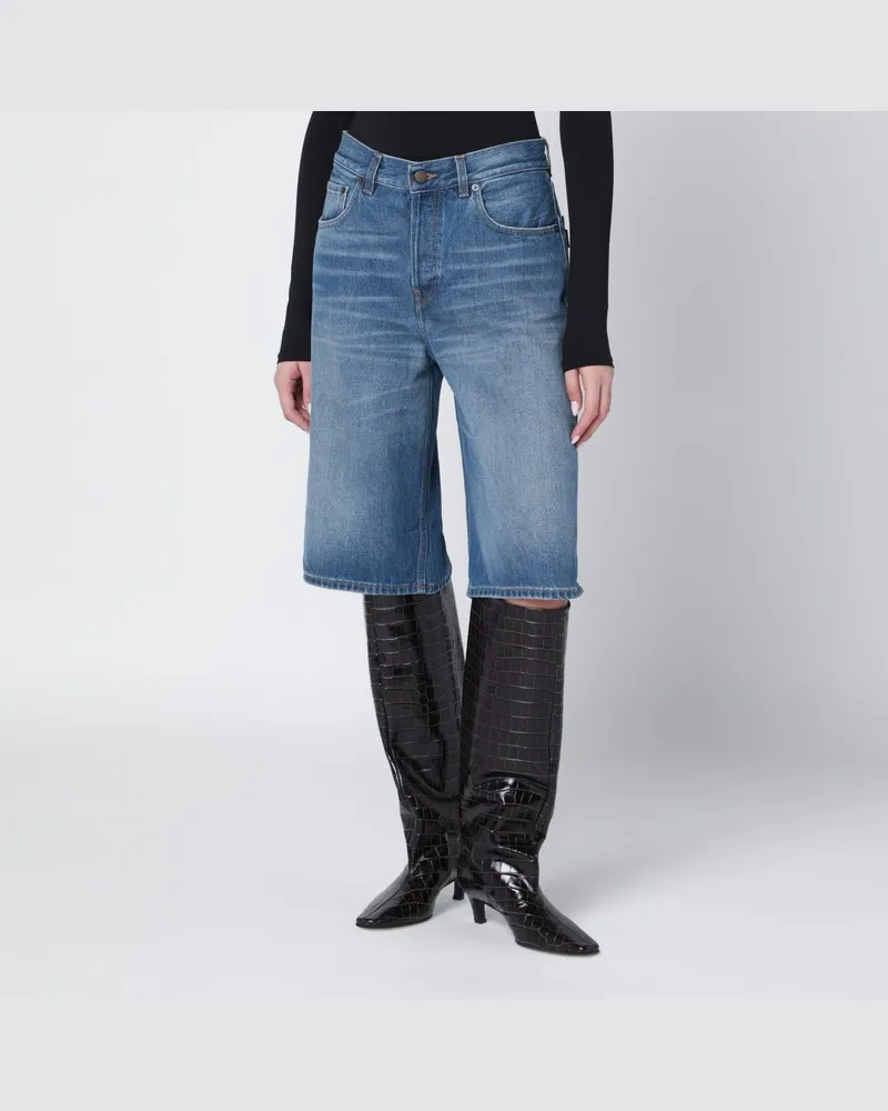 Haikure Blaue Becky-Bermudashorts Blau