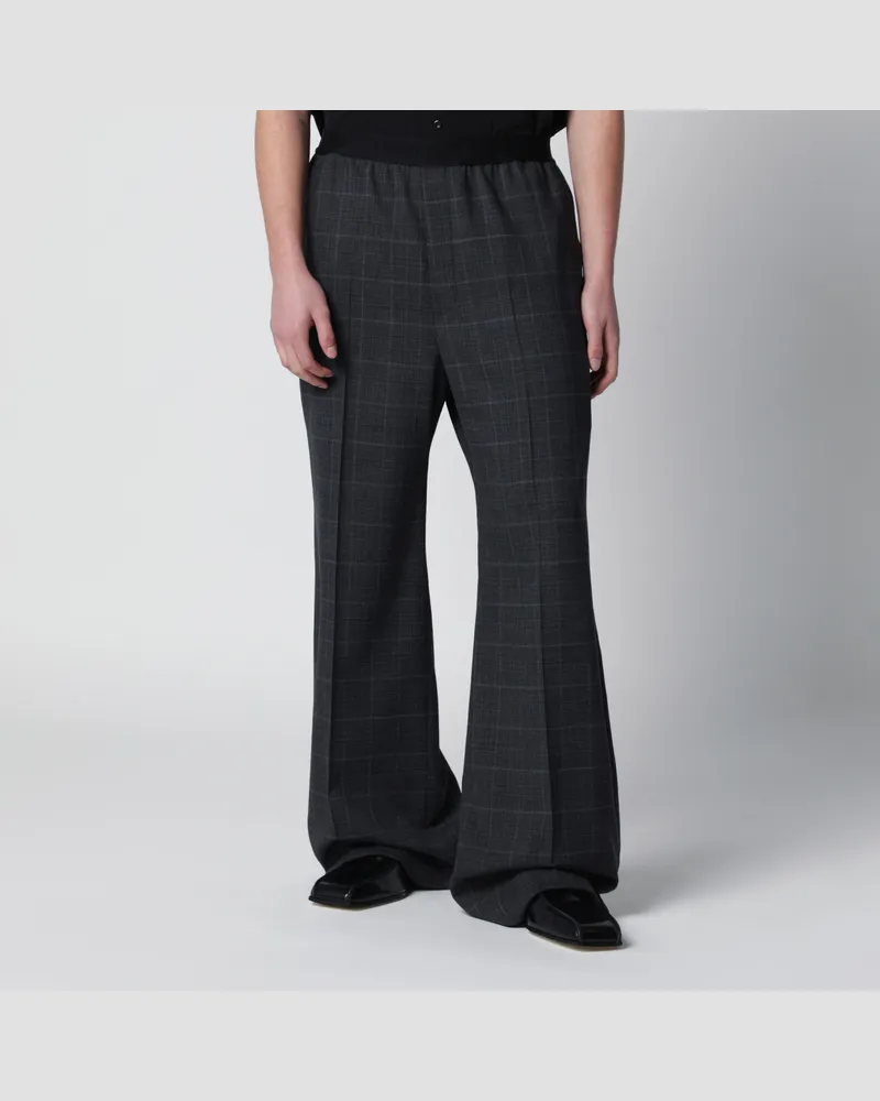 Balenciaga Hose aus dunkelgrauem Tartan Grey