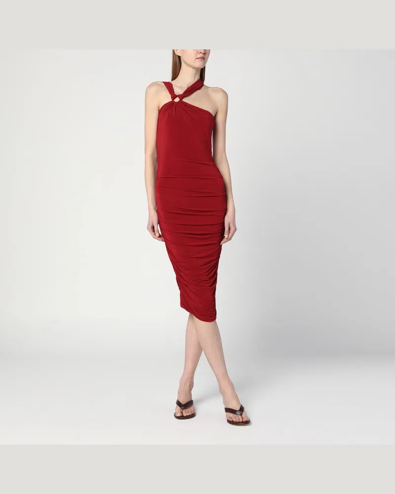 Isabel Marant Asymmetrisches Ethel-Kleid in hellem Bordeaux Rot