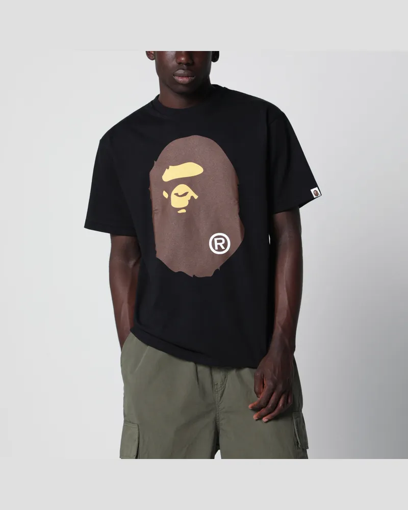 BAPE Schwarzes T-Shirt mit Logo-Print Black