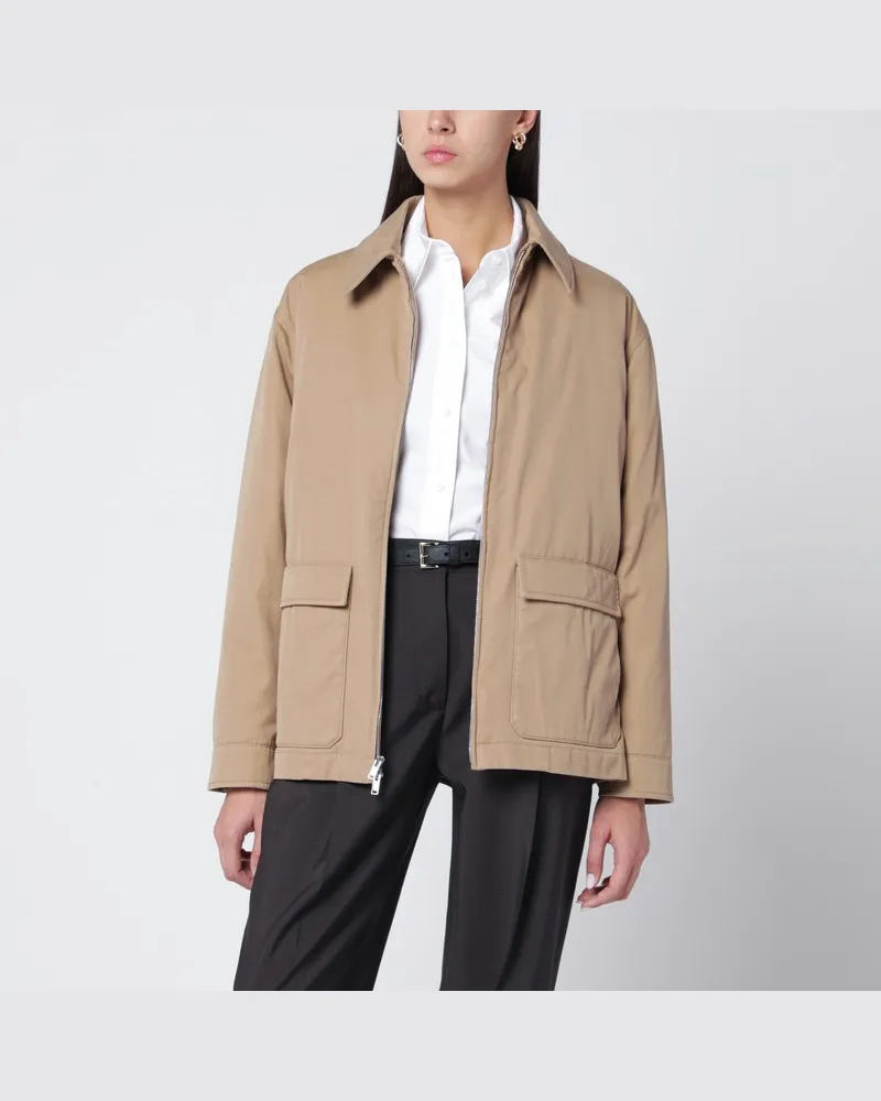 The Row Sandfarbene Aurelius-Jacke aus Baumwolle und Kaschmir Beige