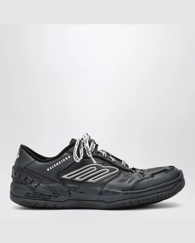 Balenciaga Hamptons Worn-Out Sneaker in Schwarz Black