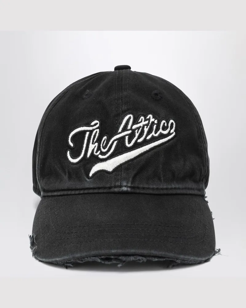 ATTICO Baseballkappe in Schwarz mit Vintage-Effekt Schwarz