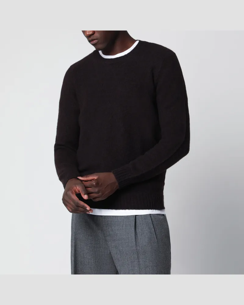Drumohr  Brauner Pullover aus Lammwolle Brown