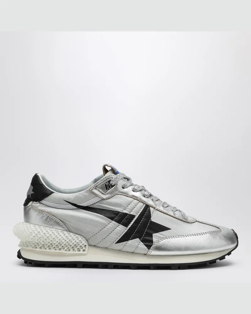 Golden Goose Sneaker-Marathon aus Nylon-Ripstop Silber Metal