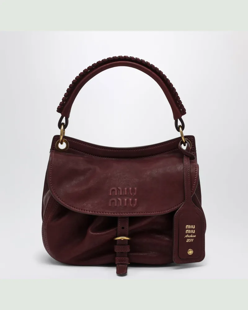 Miu Miu Rendez-vous Tasche aus Leder, Amaranto Red