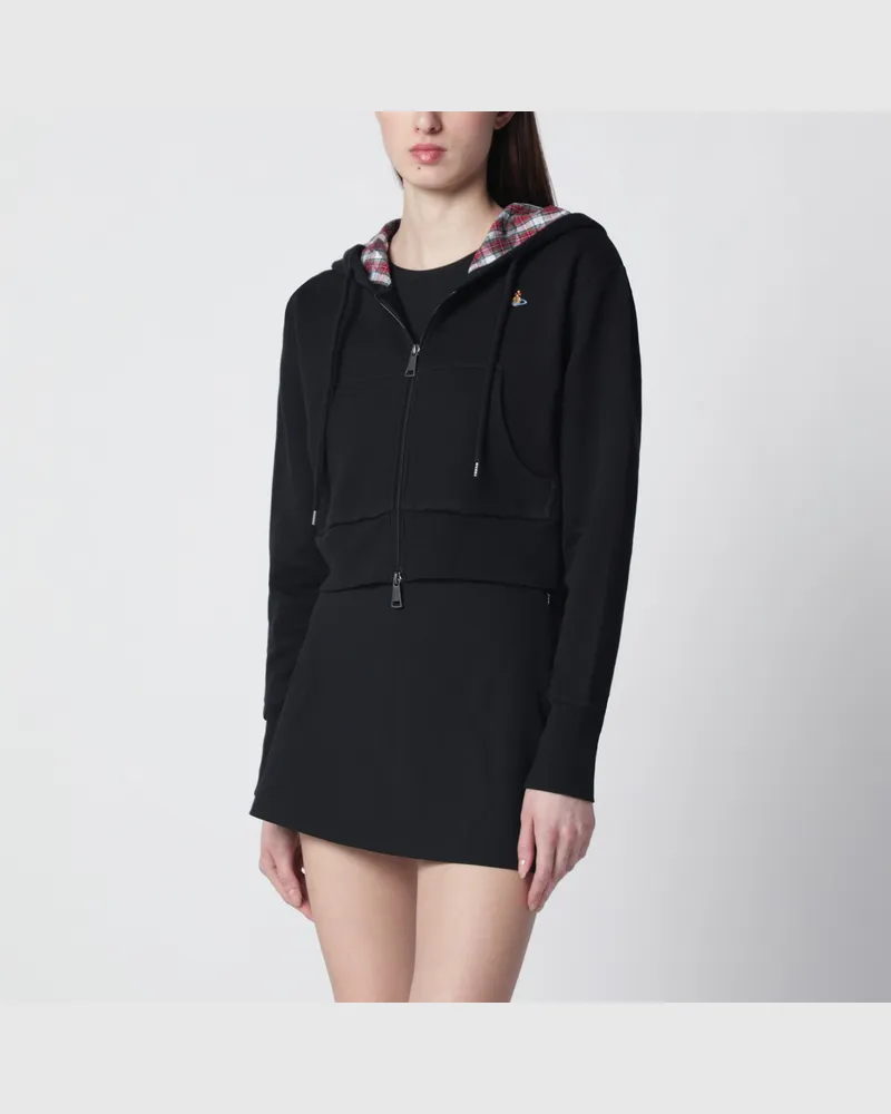 Vivienne Westwood Schwarzes cropped Sweatshirt mit Orb-Logo Black