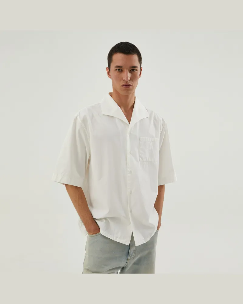 1989 STUDIO Weißes Bowlinghemd 