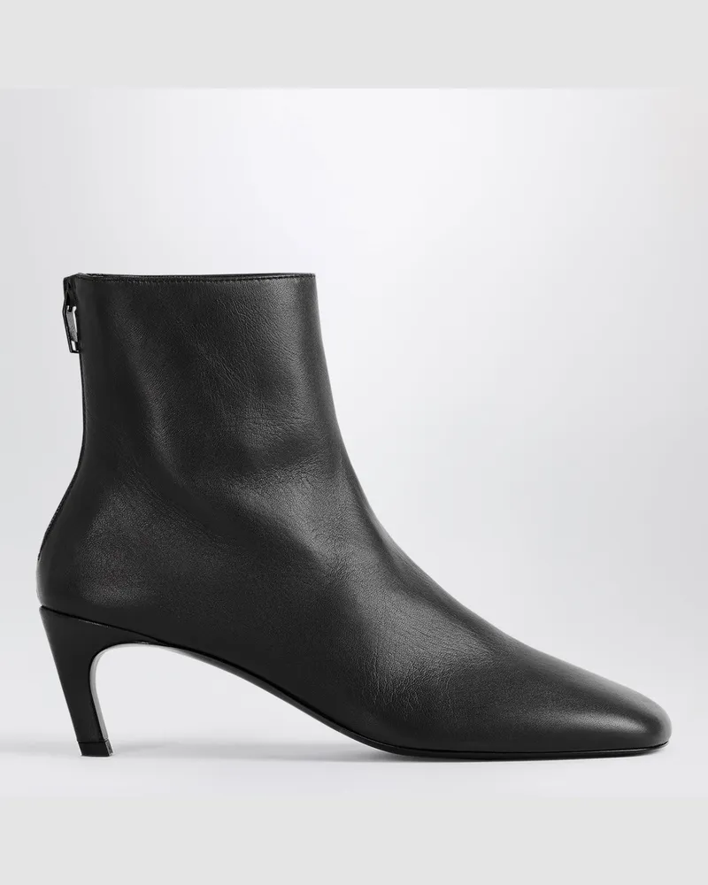 Totême Schwarze Nappa-Stiefel mit mittelhohem Absatz Black