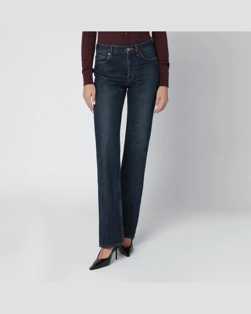Saint Laurent Nico Jeans aus Heritage Indigo Denim Blau