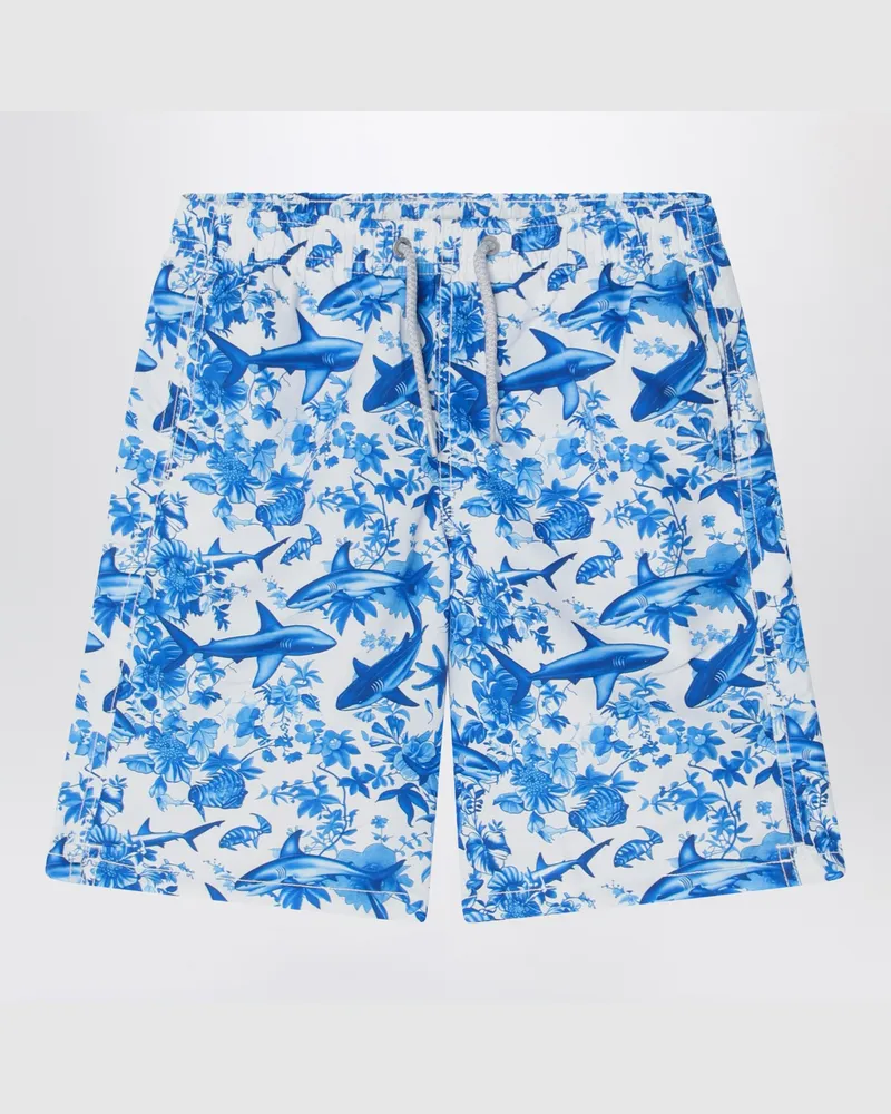 MC2 Saint Barth Langer Badeanzug Jean mit Haien 