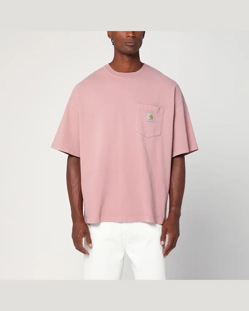 Carhartt WIP S/S Hudson Pocket T-Shirt in Daphne colour Purple