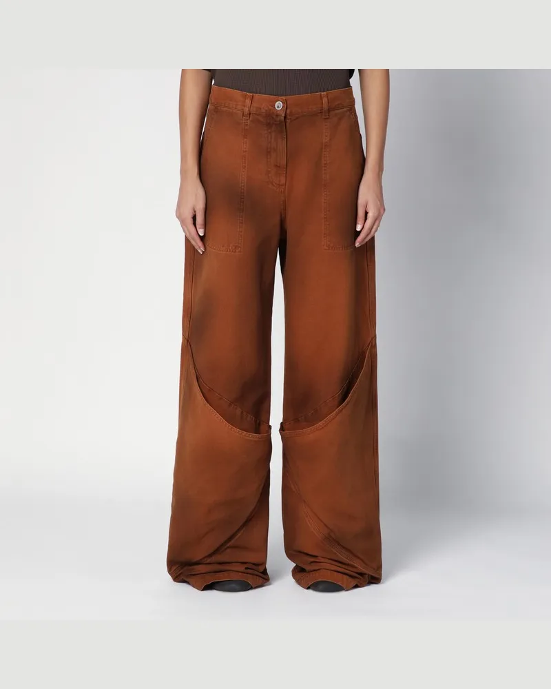 ATTICO Braun schattierte Baggy Jeans Braun