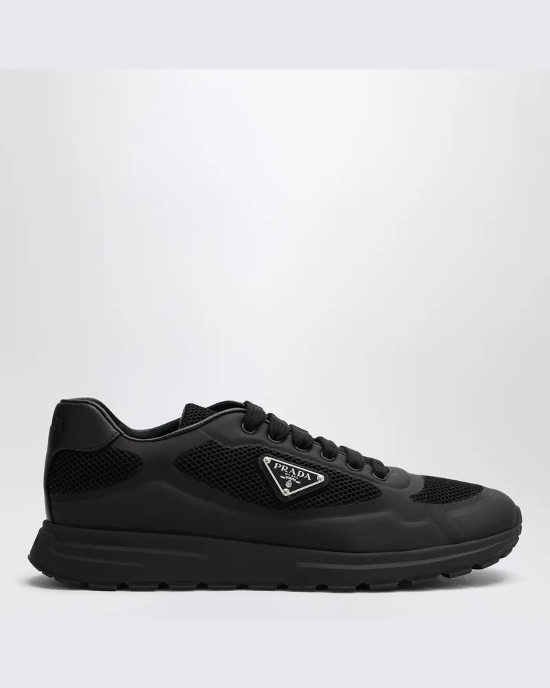 Prada Sneaker Prax 2.0 aus schwarzem Stoff und Mesh Schwarz