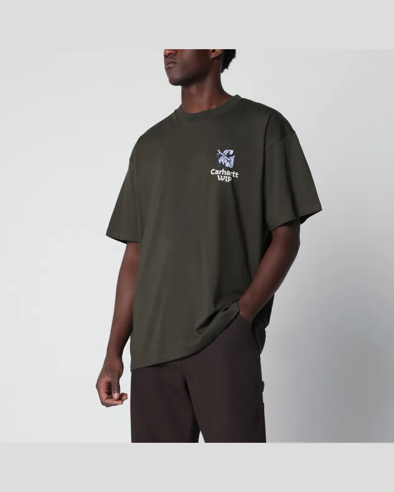 Carhartt WIP T-Shirt Grape Picker aus Baumwolljersey in Cypress Green