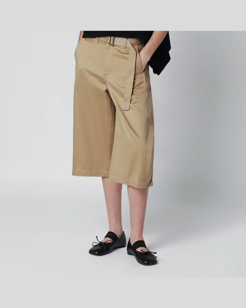 Sacai Beige Chino-Bermudashorts aus Baumwolle Beige