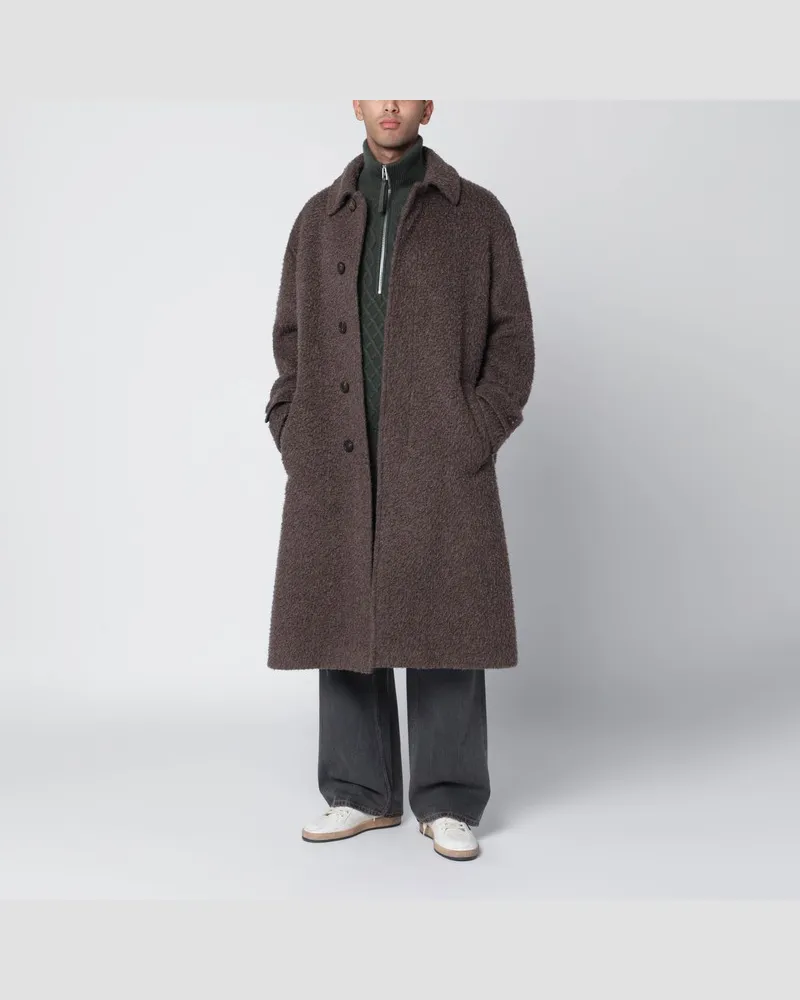 Golden Goose Journey Mantel aus Wollmischung mit Wrinkle-Effekt Braun