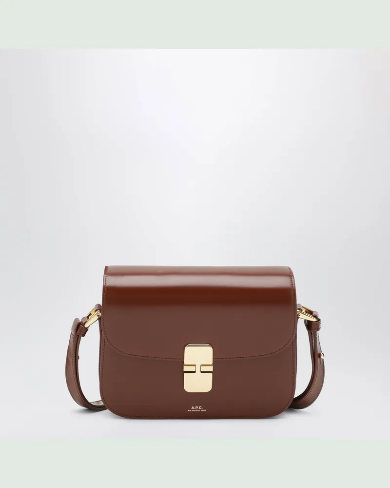 A.P.C. Kleine Grace Schultertasche in Haselnuss Brown