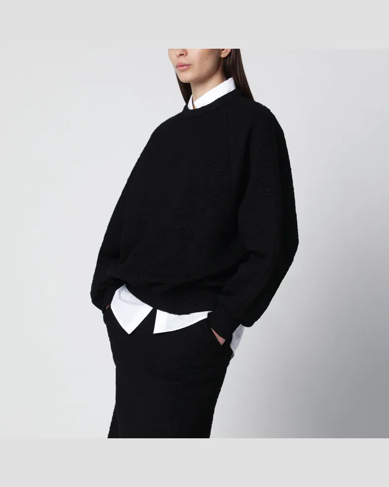 Dries van Noten Schwarzes Sweatshirt aus Viskosemischung Black